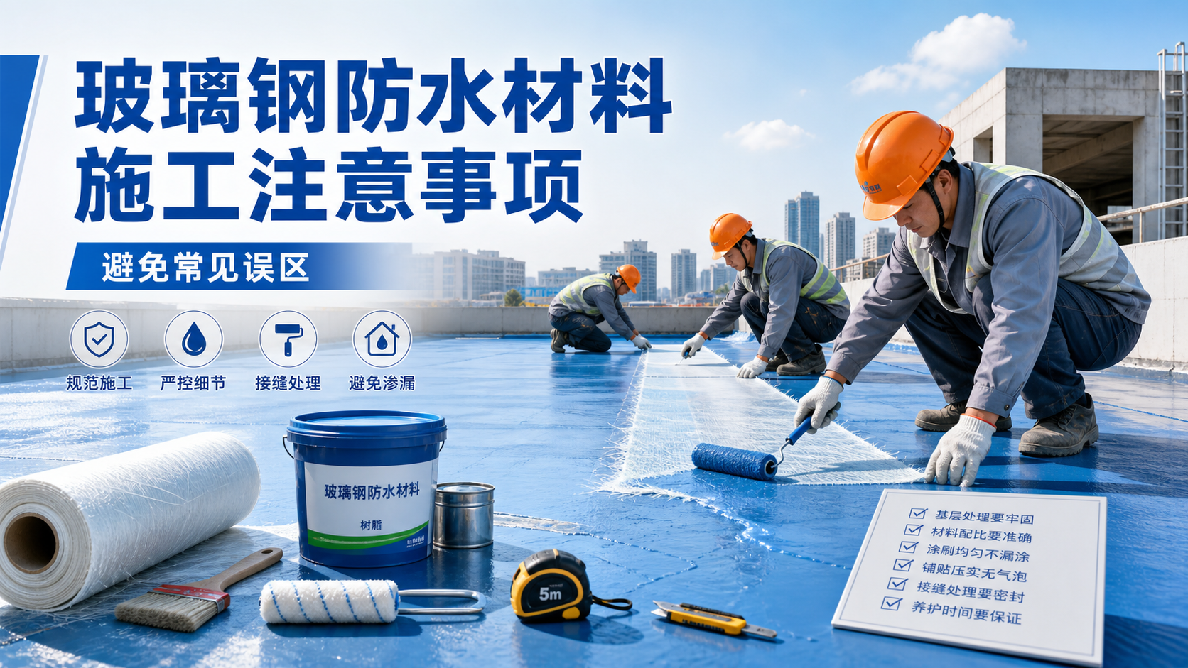 玻璃钢防水材料施工注意事项，避免常见误区 宜宾 版
