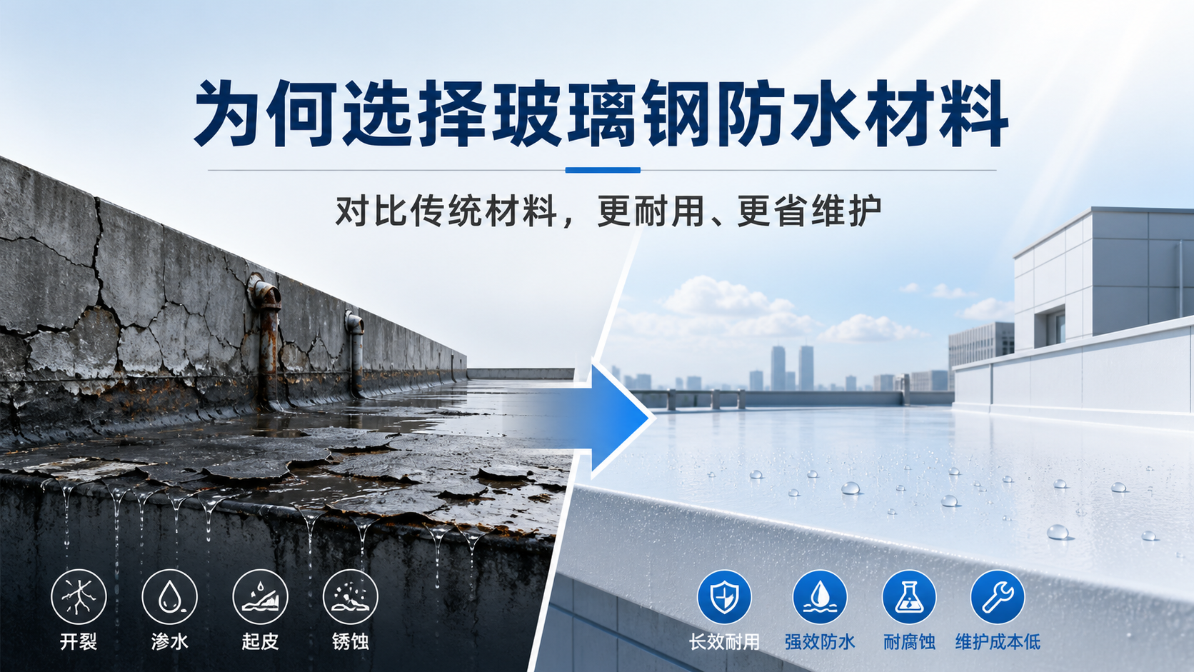 在宜宾，为何选择玻璃钢防水材料而非传统材料